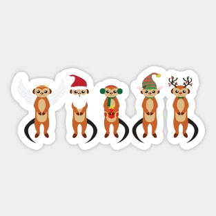 Christmas Meerkats Sticker